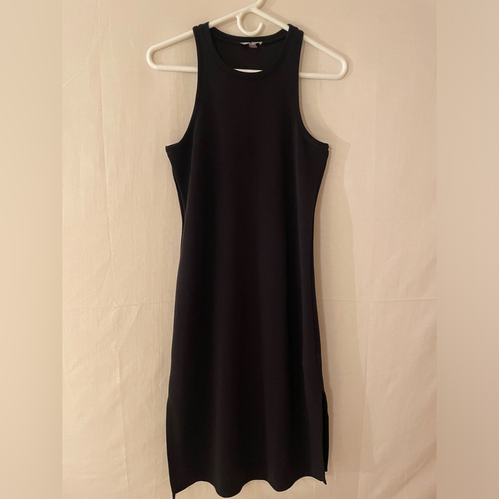 Cable & Gauge Black Halter Sheath Midi Dress